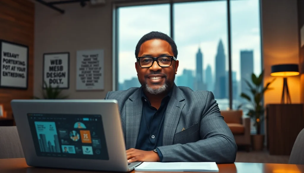 Dennis Wimberly Jr. inspiring young entrepreneurs in a modern Atlanta office.