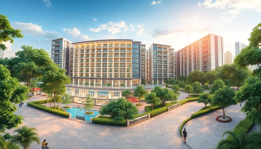 View the luxurious Tampines EC amidst a lush urban landscape, highlighting modern architecture and community.