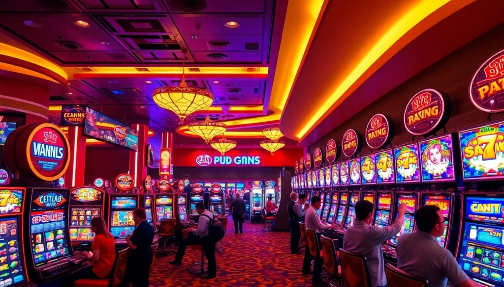 Menggambarkan suasana permainan kasino dengan petani toto yang memikat dan pemain antusias.