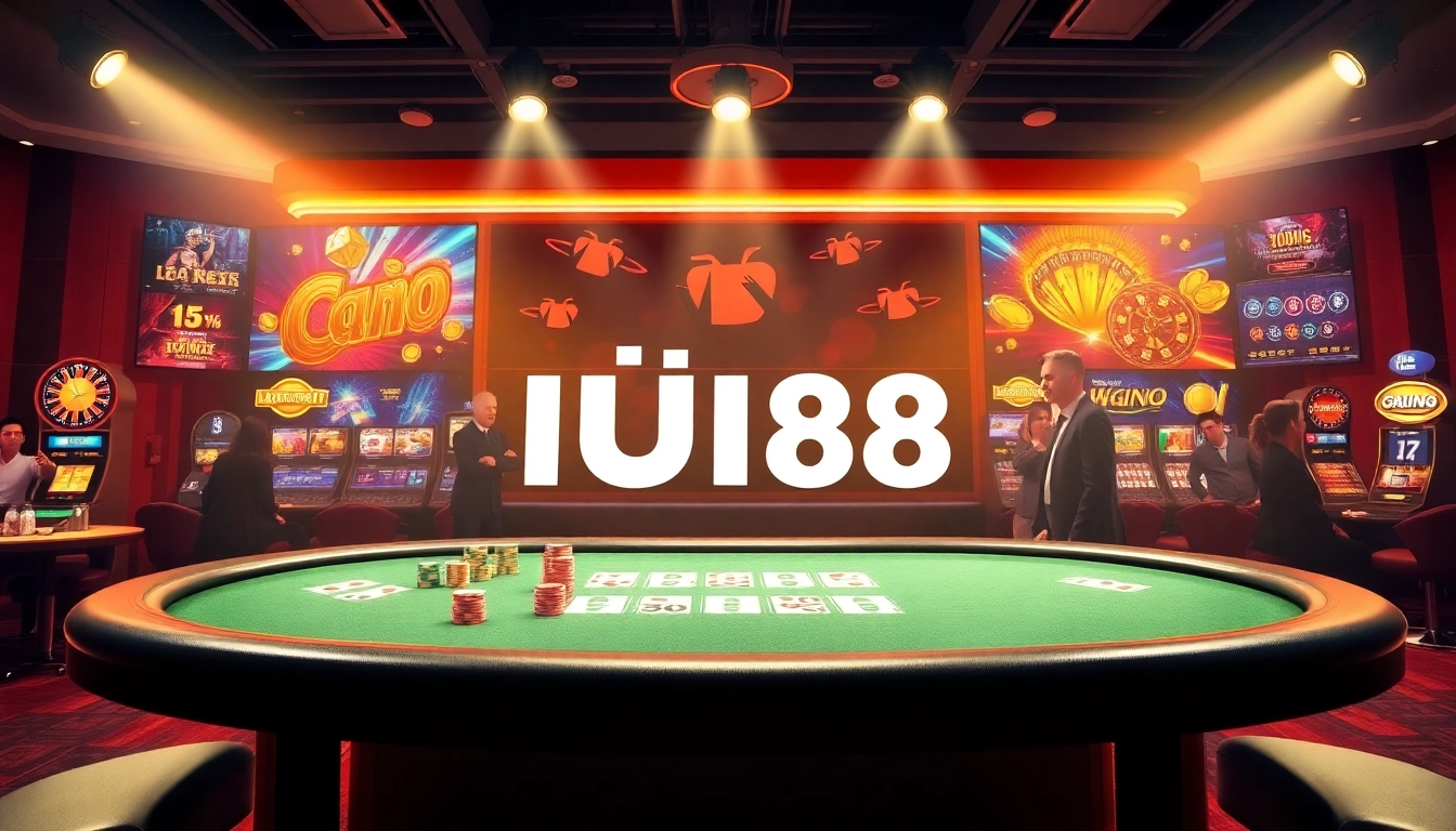 Experience the excitement of Nhà Cái UU88's vibrant casino atmosphere with dealers and multi-game setups.