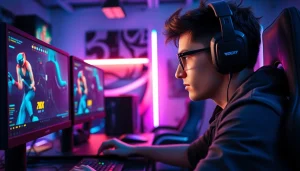 Engage with the latest in gaming at https://www.gamelevate.com, featuring a professional gamer in action.