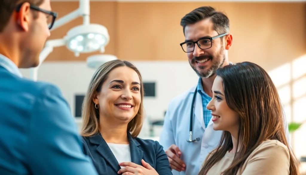 Patients discussing hair transplant london options with an expert in a modern clinic.