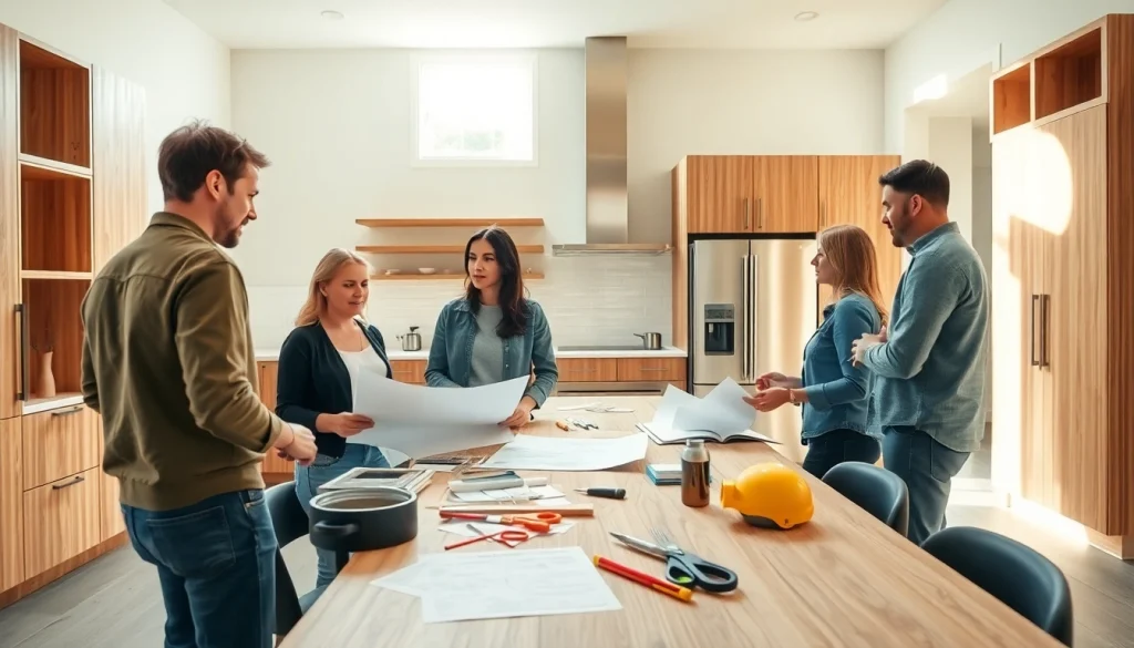 Transforming a home renovation with modern kitchen redesign and client consultation.