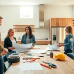 Transforming a home renovation with modern kitchen redesign and client consultation.