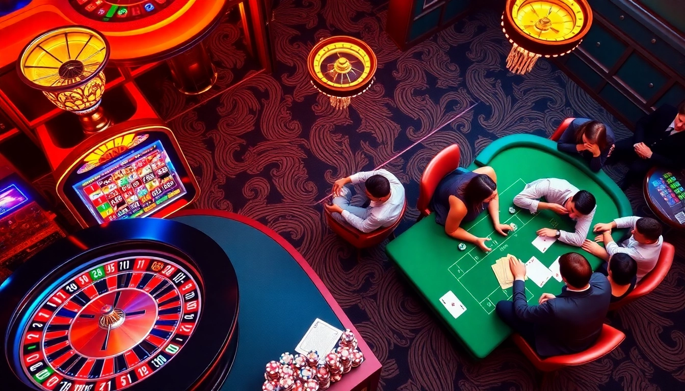 Players immersed in a thrilling roulette game at https://lc88comm.com/ casino, showcasing vibrant betting chips and excitement.