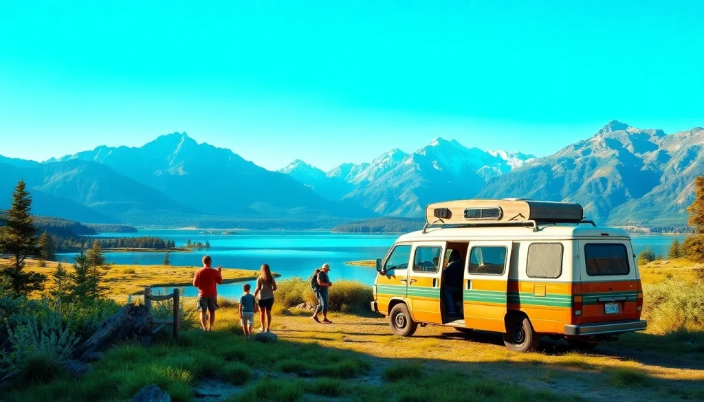Family enjoying an outdoor adventure at https://fernweh-abenteuer.de in a picturesque natural setting.