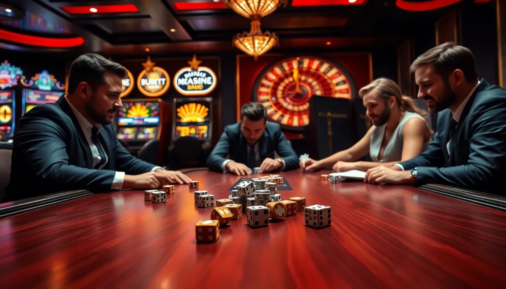 Engaging U888 casino players in an exciting poker game with vibrant atmosphere.