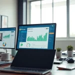 Understanding What is a CRM for WhatsApp through a professional dashboard in a bright office.