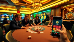 Experience the f12 App while engaging in thrilling poker at a luxurious casino table.