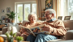Engaging joyful elderly couple at https://frontidas.com enjoying a vibrant retirement in their cozy home.