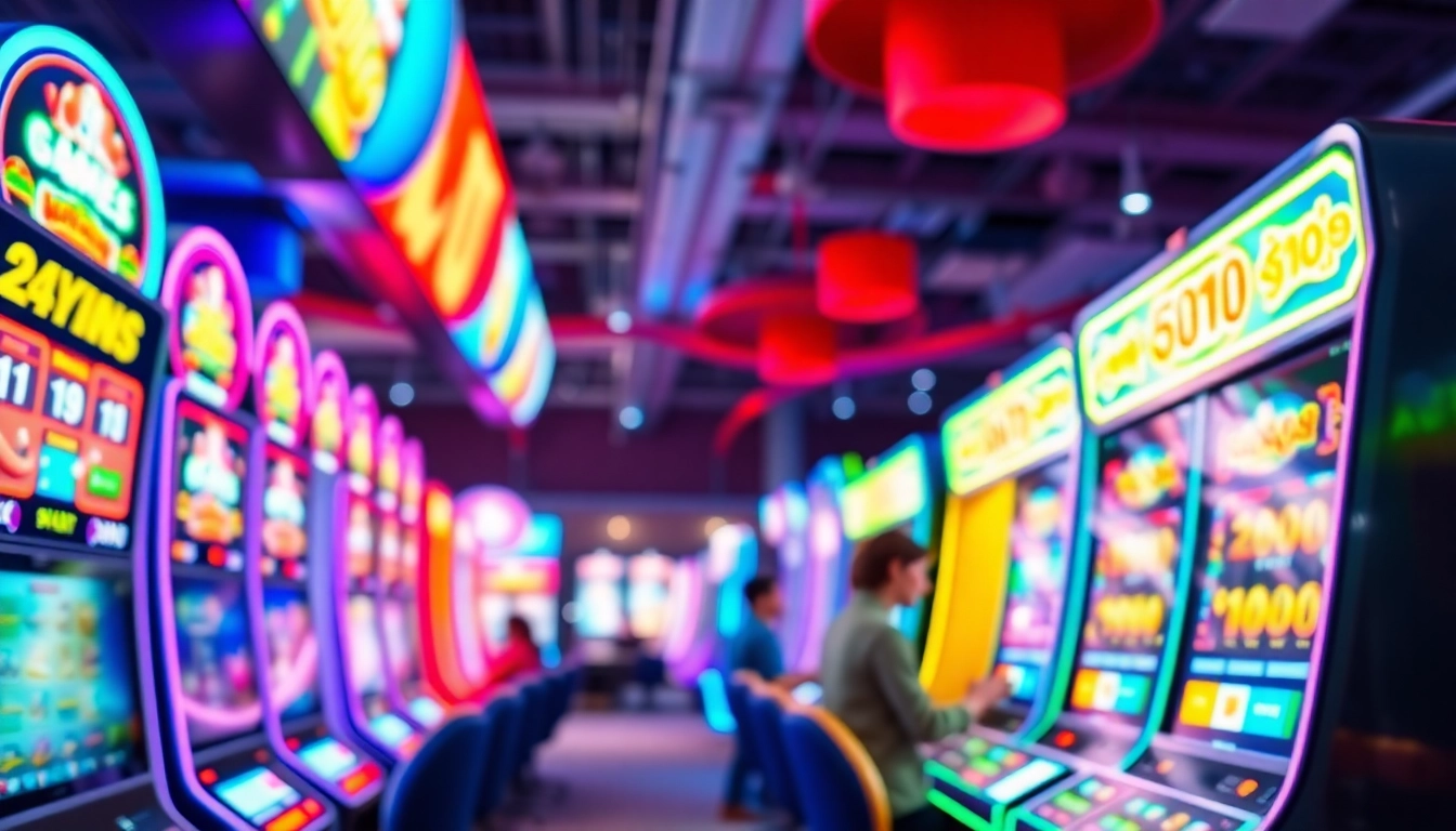 Rasakan keseruan bermain petanitoto dengan slot machines berwarna-warni dan suasana yang energik.