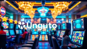 Menampilkan logo ungutoto saat pemain menikmati pengalaman bermain slot online yang seru.