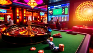 Experience the thrill of betting at Nhà cái DU388 with vibrant casino visuals and immersive gameplay.