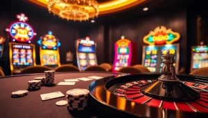 Experience the thrill of gaming as you Explore the official Phlaro site featuring poker chips and vibrant slot machines.
