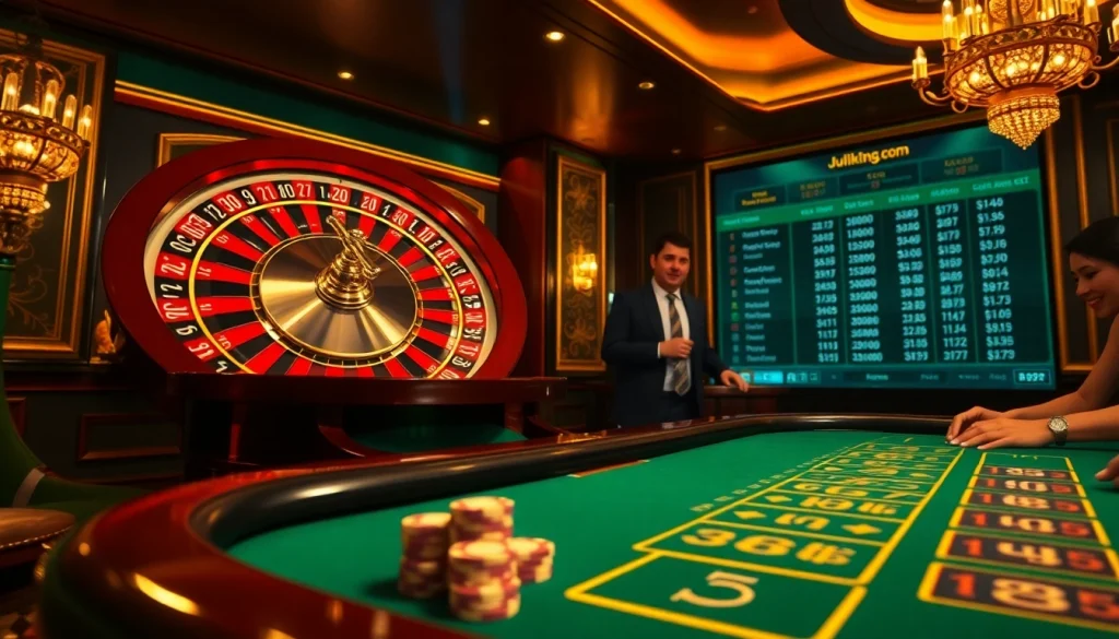 Experience thrilling gameplay at 79king.com with engaging casino tables and vibrant poker chips.