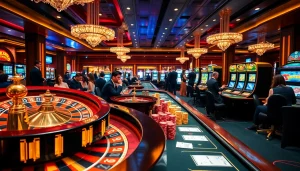 Crowd enjoying games like roulette and poker at the casino atmosphere of https://mm88.co.in/ thrilling experience.