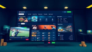 Engaging visual of a nhà cái uy tín betting platform with live games and user-friendly interface.
