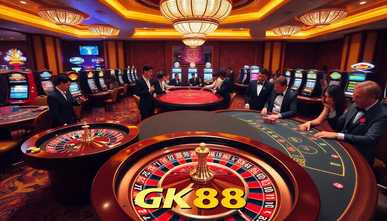 Experience the thrill of GK88 at a luxurious casino with high-stakes gaming.