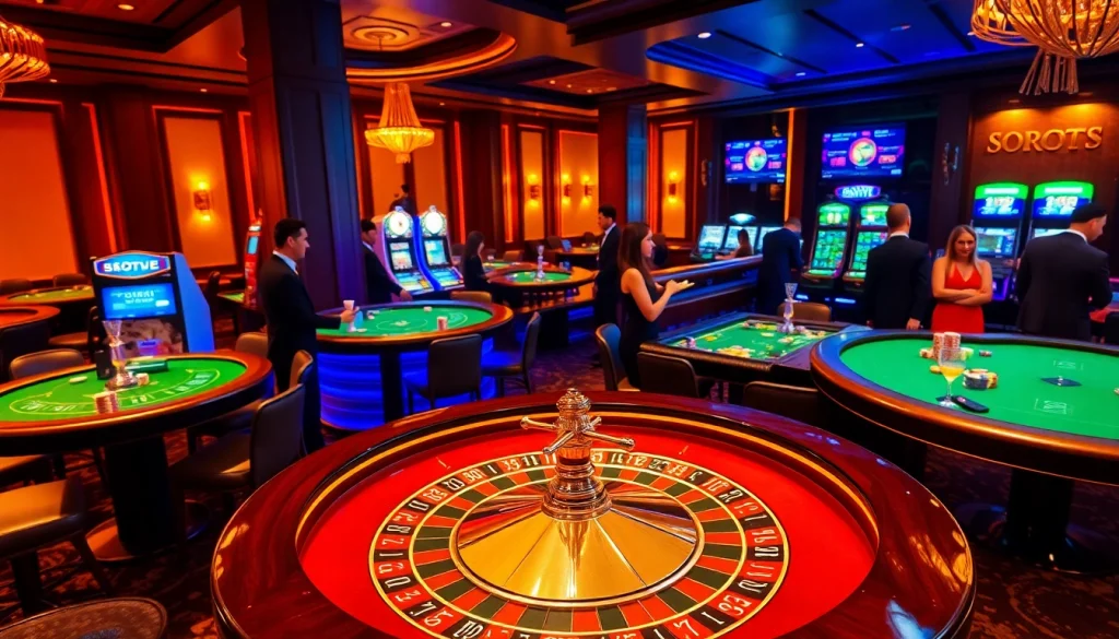 Experience sbobet excitement with luxurious roulette and lively poker games at a casino.