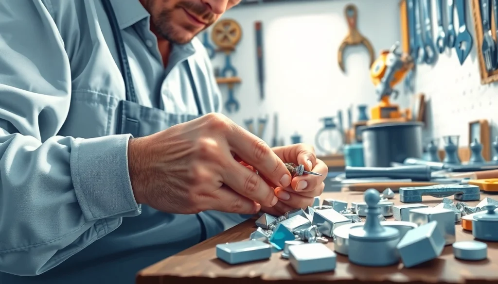 Silberankauf Prozess zeigt Handwerkskunst in einer lichtdurchfluteten Werkstatt