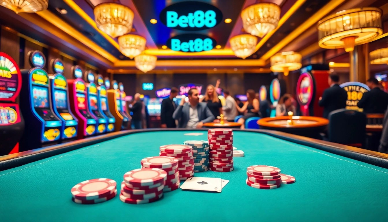 Experience thrilling gameplay at bet88 with vibrant casino visuals and engaging action.