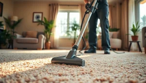 Engaging carpet cleaning roseville ca service showcasing a technician at work in a cozy living room
