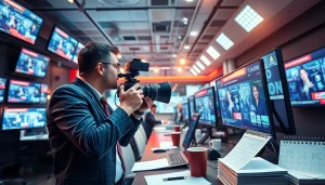 Reporting breaking stories with urgency at https://www.thedailynewsonline.com newsroom, featuring journalists in action.