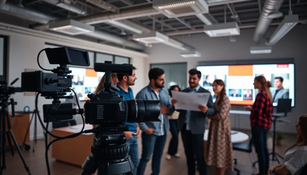 Engaging session of corporate video production Calgary showcasing collaboration and creativity.