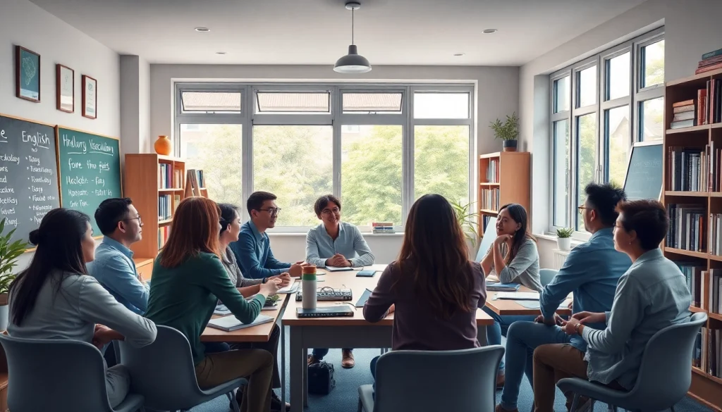 qqイングリッシュ 評判を紹介する、友好的な学習交流を通じた英会話学校の魅力的な教室。