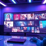 Futuristic NSFW AI interface showcasing user interaction and innovative design elements.