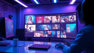 Futuristic NSFW AI interface showcasing user interaction and innovative design elements.