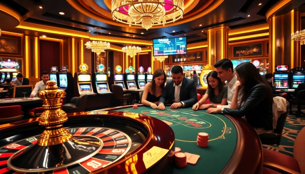 Experience the excitement of gambling at https://www.bdtk66.one/ with a vibrant casino scene featuring roulette, poker, and electrifying games.
