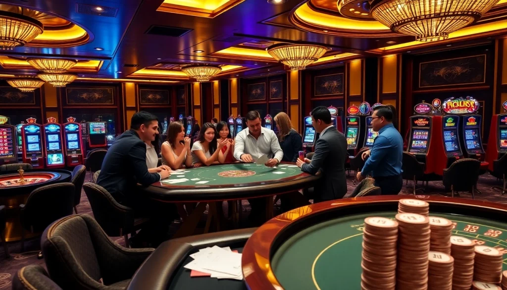 Experience thrilling gameplay at LV88 with vibrant slot machines and poker action.