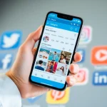 Explore the advanced features of Instapro APK on a smartphone, showcasing enhanced media options.