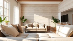 Enhance your space with stylish peel & stick wall paneling that combines texture and modern decor.