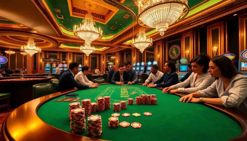 Exciting poker gameplay at winstrike69 casino table with vibrant colors and professional atmosphere.