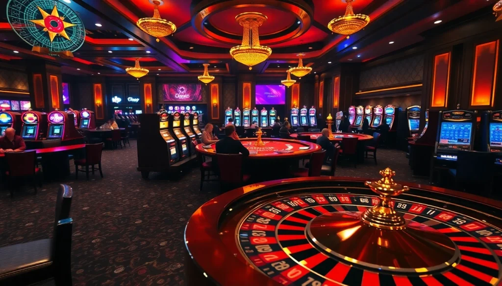 The bustling casino scene featuring a roulette wheel and players engaging with the excitement of https://xx88.contractors/.