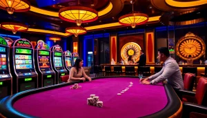 Players engaged at an exciting poker table, enhancing the onicplay login experience.