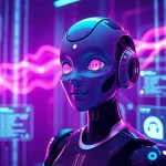 Engaging NSFW AI chatbot interface in a futuristic digital environment.