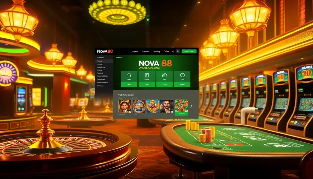 Experience the thrill of gambling on trang chủ nova88 with vibrant casino visuals and engaging gameplay.