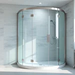Duschkabine 90x90 in modernem Bad-Design mit elegantem Glaselement.