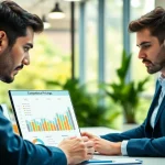 Find competitor pricing illustrated through a business analyst studying competitive graphs.