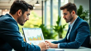 Find competitor pricing illustrated through a business analyst studying competitive graphs.