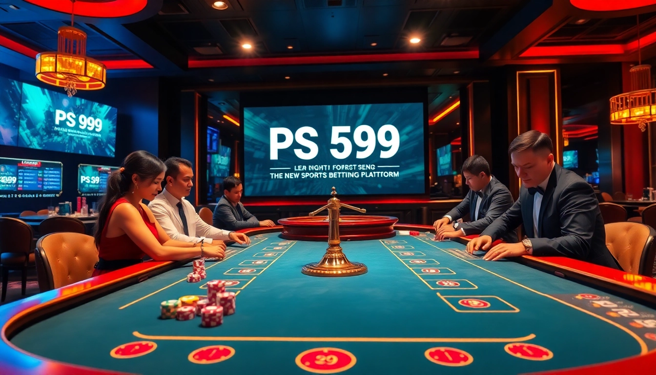 Experience the excitement of PS99 at an upscale casino gaming table.