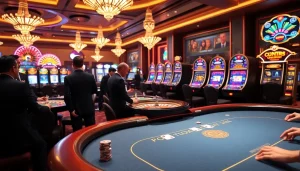 Exciting gaming action at 98win. com featuring blackjack, roulette, and slot machines.