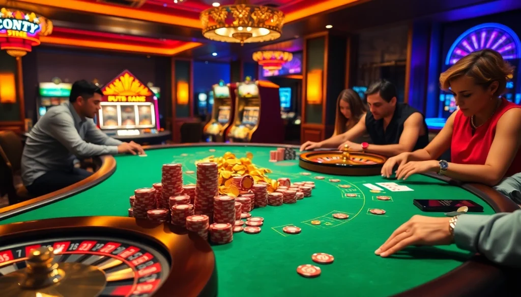 Engage in thrilling gaming excitement at https://sodo66vn.com with vibrant poker tables and glowing slot machines.