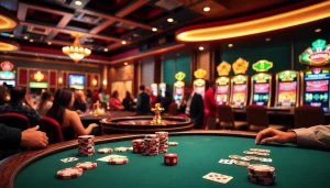 Experience high-stakes poker action at https://tobet88bet.com/, where players enjoy thrilling games at a luxurious casino table.