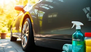 Experience the best car detailing Chattanooga TN with a professional vehicle glistening in natural light.