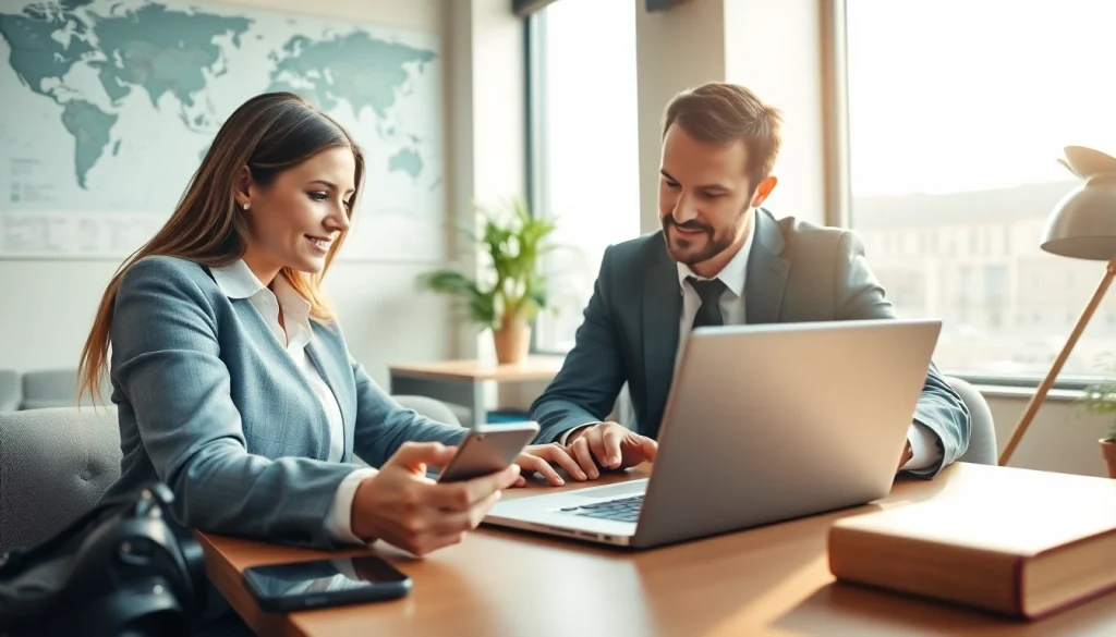 Compare Rates for Hotels while using technology in a modern workspace.