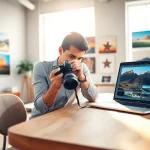 Enhance your photos with Lightroom presets for photographers showing a creative workspace.